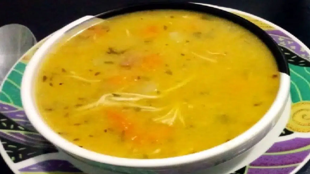 Sopa de fubá no micro-ondas