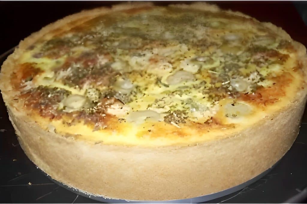 Quiche de frango com palmito