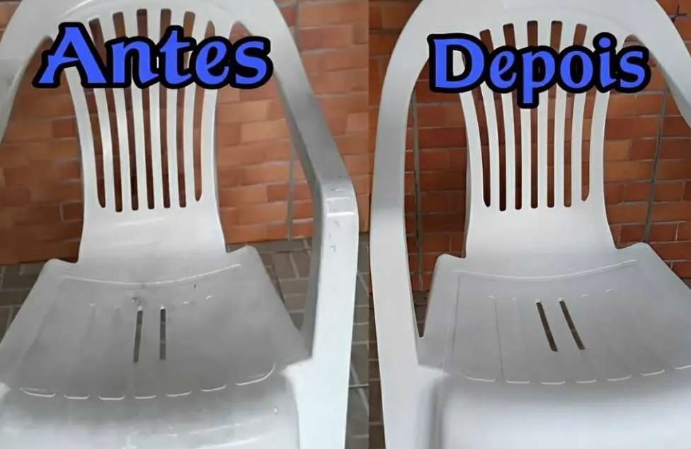 Como limpar cadeiras de plástico manchadas e emboloradas
