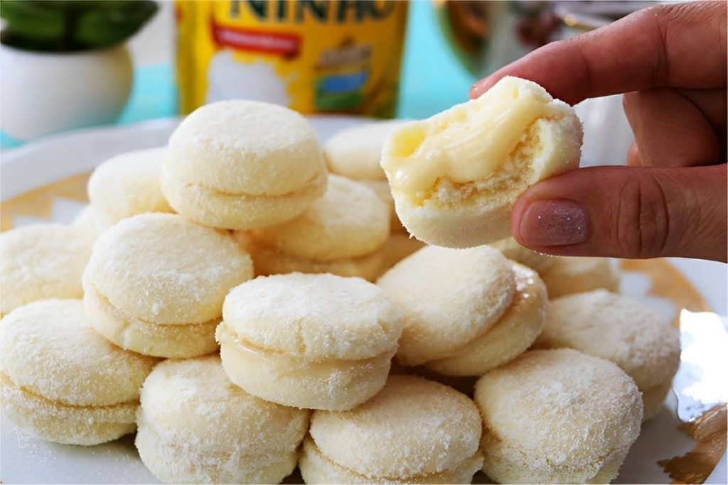 Biscoitinhos de leite ninho que derretem na boca