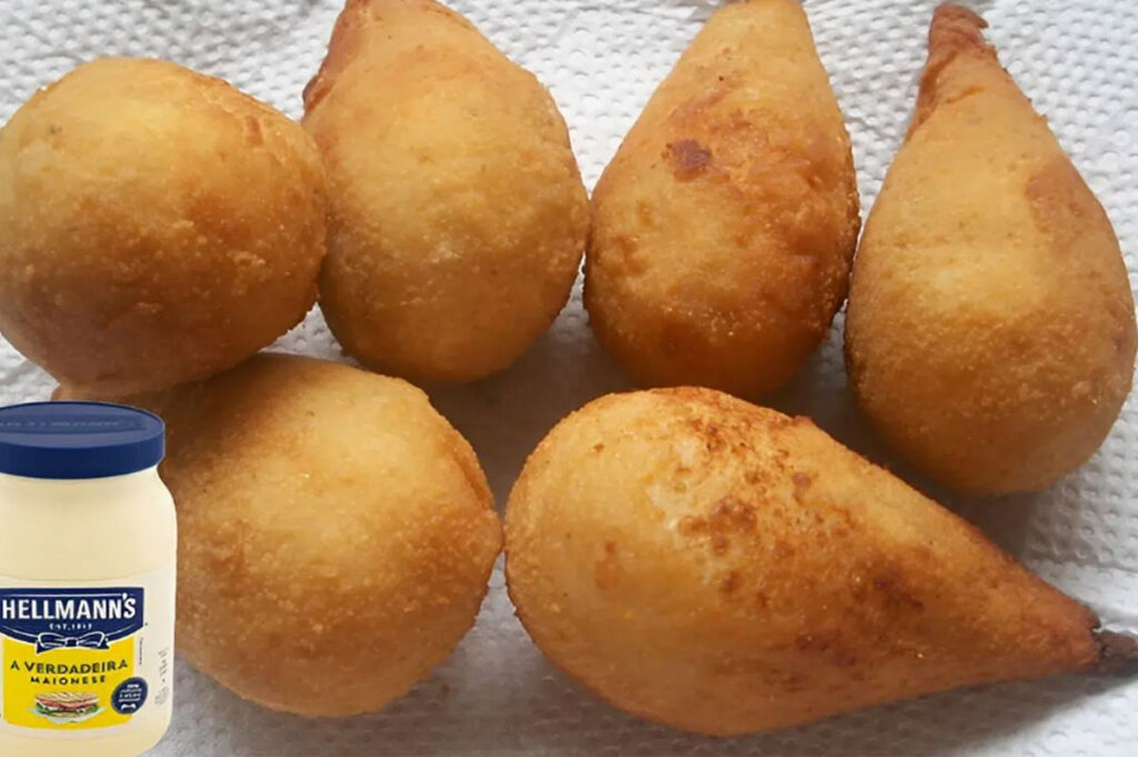 Massa de coxinha com maionese