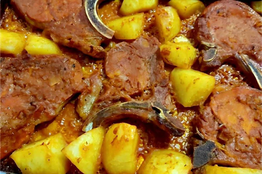 Bisteca assada no Forno com Batata