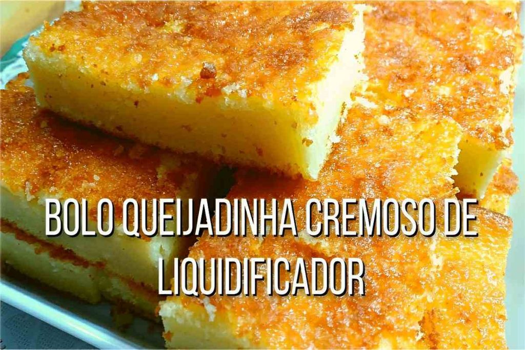 Bolo queijadinha cremoso e molhadinho