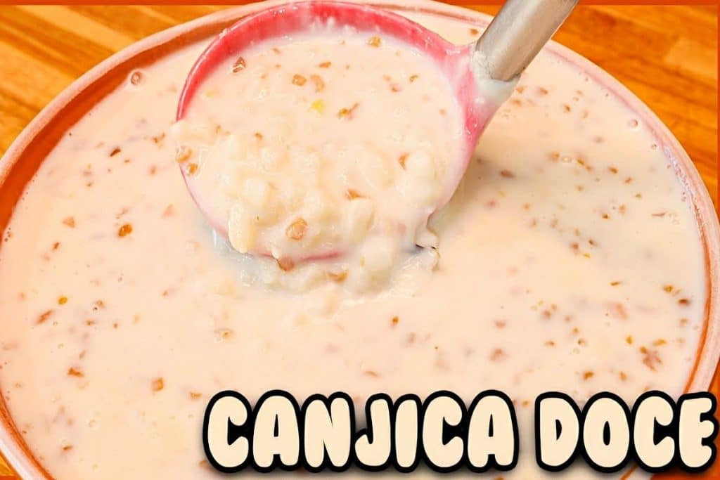 Canjica cremosa com Amendoim