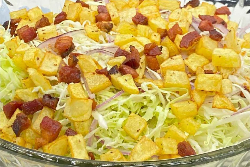 Salada Crocante com bacon