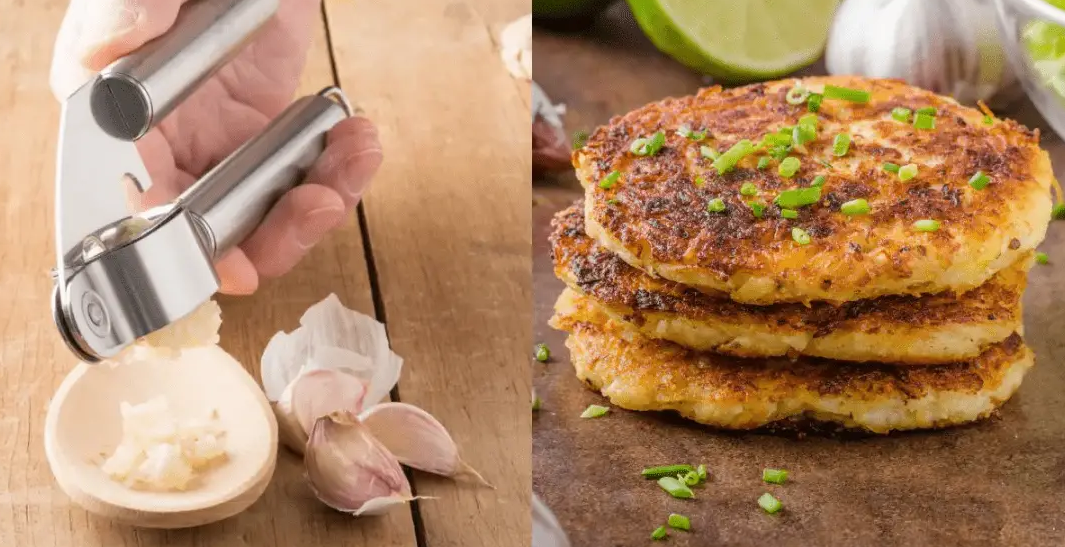 Panquecas rápidas de alho com queijo